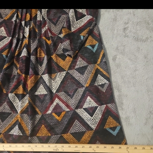 Perceptions New York Dress XL•Multicolor Geometric Scoop Neck 3/4 Sleeve Retro - Picture 12 of 16